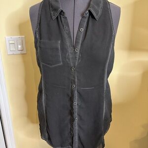 Free People We The Free Charcoal Gray Blouse